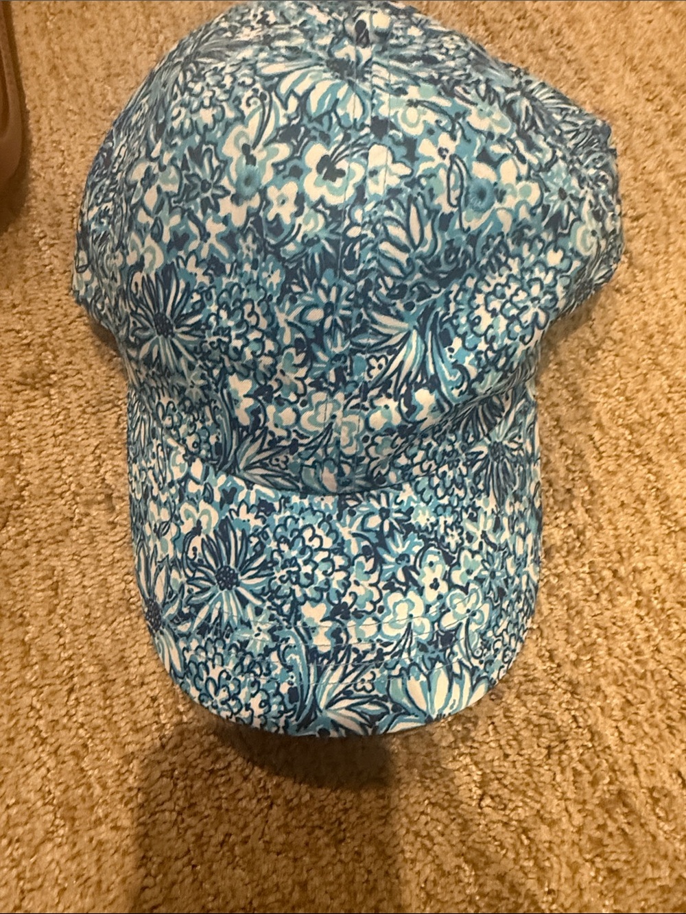 Lilly Pulitzer Blue White Floral Baseball Cap
